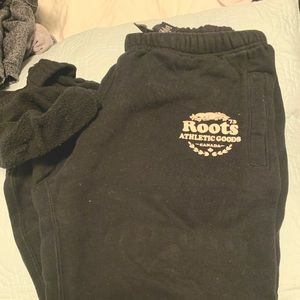 Black ROOTS sweatpants